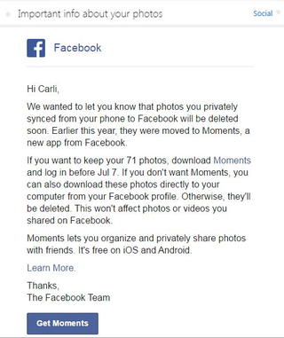Illustration for article titled Facebook Threatens to Delete Synced Photos Forever